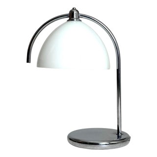 Table Lamp in Chrome and Glass, 1970s For Sale