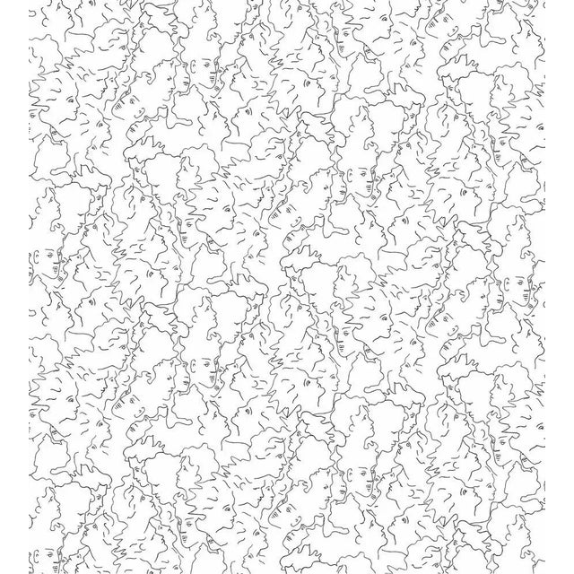 Contemporary Sample - Lelievre for The House of Scalamandr�� Ressemblance Wallcovering, Ivoire Noir For Sale - Image 3 of 3