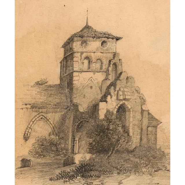 Up for sale is a beautifully executed, original graphite pencil drawing of the historic St Nicolas Church in Shoreham-by-...