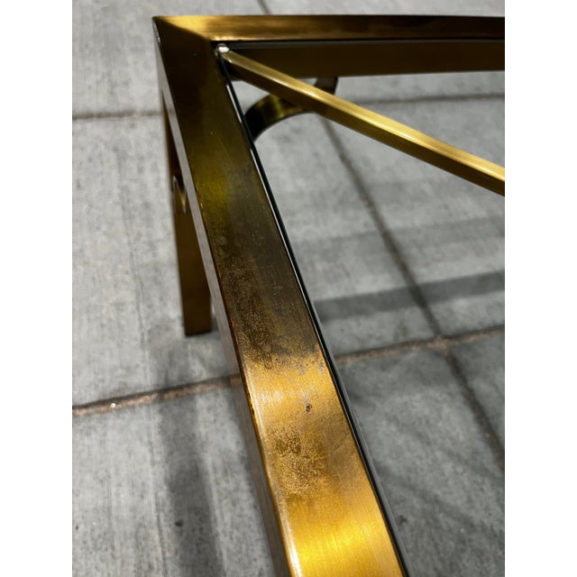 Mastercraft Chinese Chippendale Brass Coffee Table With Fretwork For Sale - Image 11 of 12