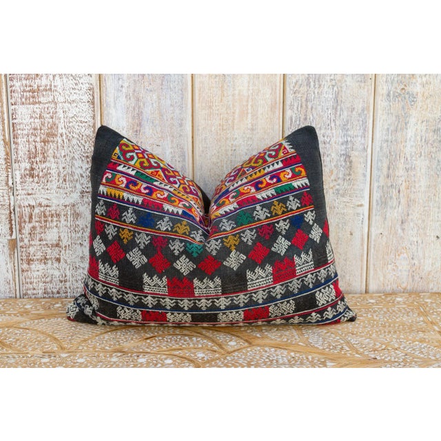 Textile Vintage Mayan Brocade Tziquin Pillow For Sale - Image 7 of 9