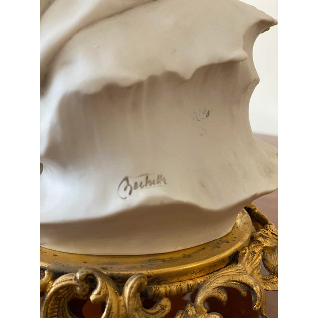 Vintage Italian Biscuit Porcelain & Bronze Figurine by Barbella For Sale - Image 17 of 18