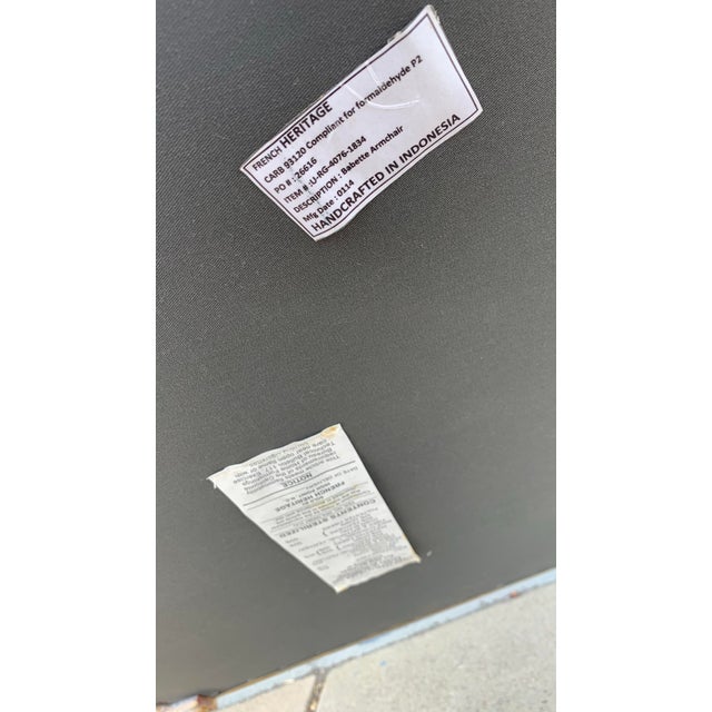 Textile French Heritage Bergere Style Arm Chair For Sale - Image 7 of 12