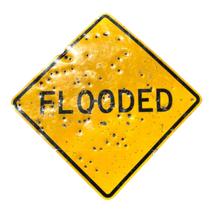 Vintage Bullet Flooded Sign