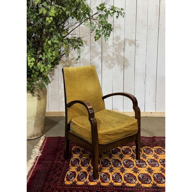 Vintage English Bridge Chair in Beechwood, 1950s For Sale - Image 3 of 12