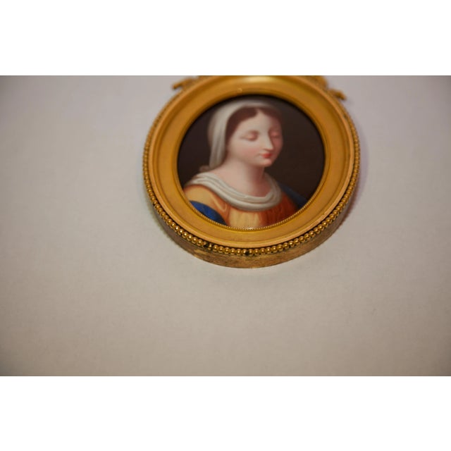 Early 20th Century Louis XV Porcelain Plaque of Madonna For Sale - Image 4 of 8