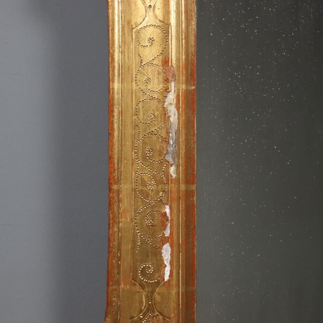 Antique Gilded Cabaret Mirror with Molded Frame, 1800s For Sale - Image 5 of 10
