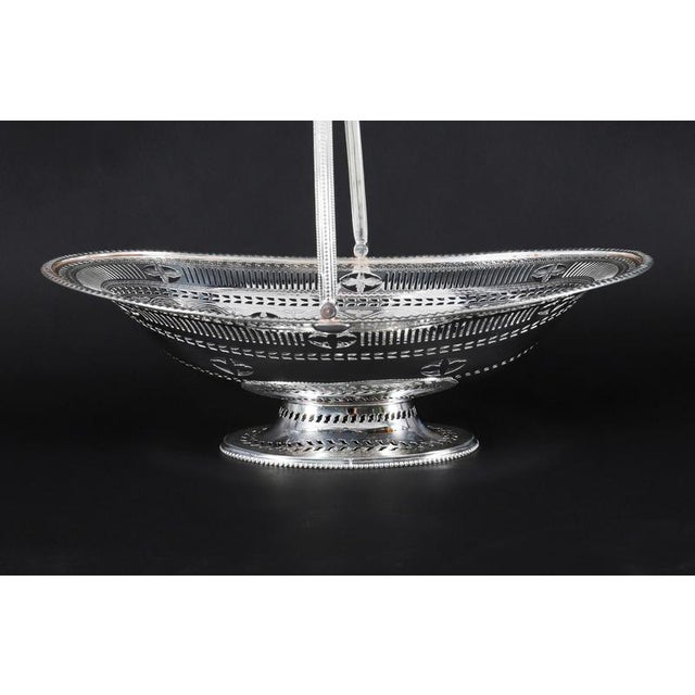 Antique Victorian Neo Classical Silver Plated Fruit Basket, 19th Century For Sale - Image 9 of 16