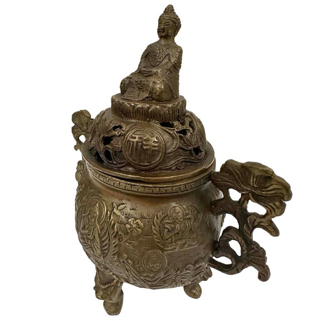 Mid 20th Century Tibetan Buddhist Tripod Incense Burner (Censer) For Sale - Image 4 of 18