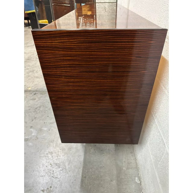 1940s French Art Deco Exotic Macassar Ebony Buffet Sideboard For Sale - Image 10 of 13