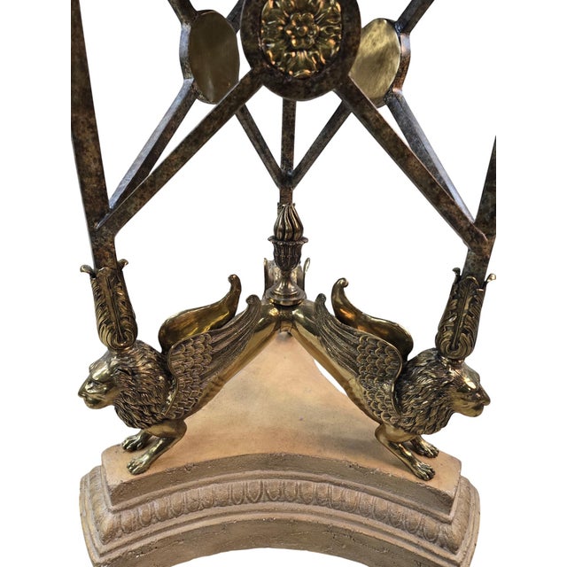Vintage Brass and Lipstone Griffin Occasional Table by Maitland-Smith For Sale - Image 9 of 10