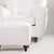 Set of Italian Armchair and Ottoman in White Fabric, Italy, 1940s For Sale - Image 11 of 17