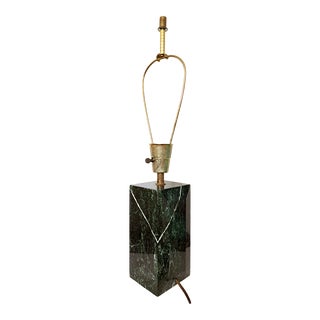 Vintage Vermont Marble Company Green Desk Lamp Vermarco For Sale