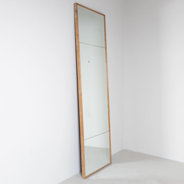 Floor Mirror with Wooden Frame, 1960s For Sale - Image 9 of 9