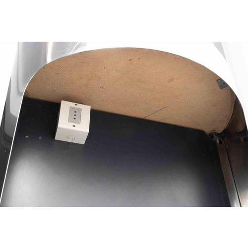 Totem Floor Lamp with Mirror Steel, Mirror and Integrated Light Italy, 1970s A striking example of 1970s modern design,...