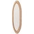 Glass Oval Gilt Resin and Blue Glass Mirror in Manner of Line Vautrin. For Sale - Image 7 of 8