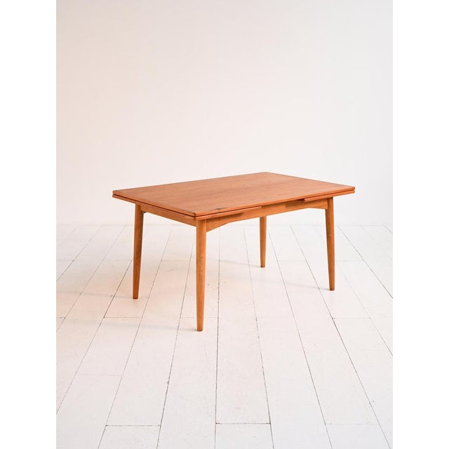 Danish Extendable Teak and Oak Dining Table, 1960s For Sale - Image 10 of 10