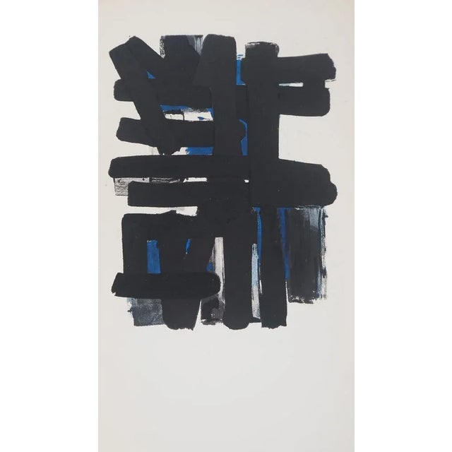 Black Pierre Soulages, Gouache 11, 1957, Lithograph For Sale - Image 8 of 8