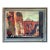 Vintage Oil Painting of European Architecture, Framed For Sale