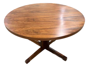 Mid Century Modern Rosewood Dining Room Table With Leaf