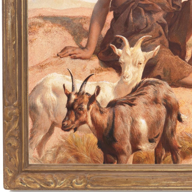 'A Young Goatherd' by Frederick Goodall, Royal Academy, 1888, Orientalism, Egypt, Algeria, Morocco, Royal Academy, Benezi For Sale - Image 4 of 12