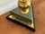1980s Art Deco Revival Marble and Brass Bankers Lamp For Sale - Image 6 of 11