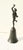 Mid-century bronze cast bell. A fine art casting in lost-wax with a beautiful, natural, weathered patina. Art brut school...