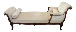 Antique Chaise Lounge in Walnut, 1800s