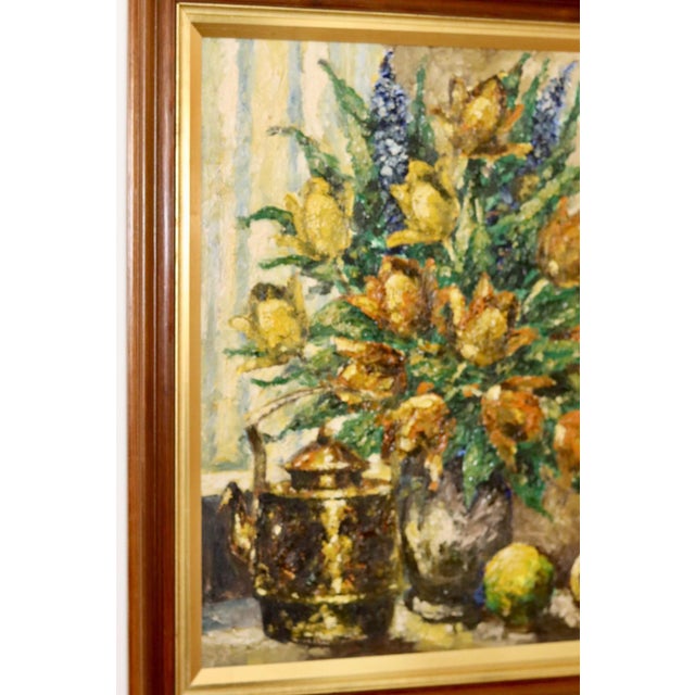 Lars Draabyek, Floral Still Life, 1950s, Oil For Sale - Image 9 of 11