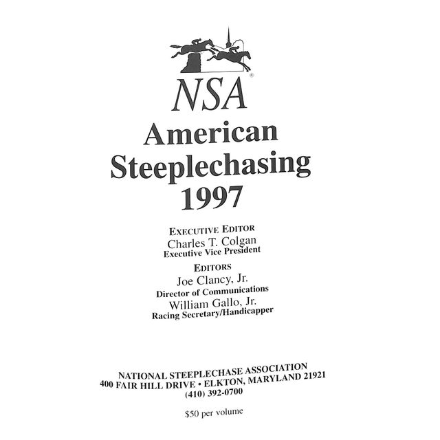 "American Steeplechasing 1997" Colgan, Charles T. [Editor] For Sale - Image 4 of 12
