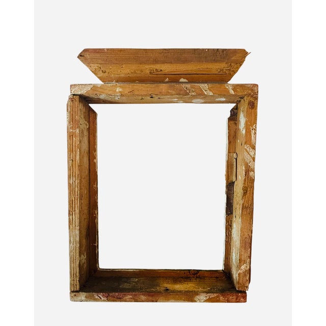 Brown Early 1900s Russian Hinged Wooden Kiot Icon Case With Glass Front and Hanging Loop For Sale - Image 8 of 12