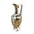 Circa 1900 Sterling Silver Overlay Glass Pitcher With Grapevine Design For Sale - Image 4 of 4