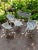 White White Cast Iron Grapevine Antique Victorian Outdoor Garden Furniture Suite-Set of 5 For Sale - Image 8 of 13