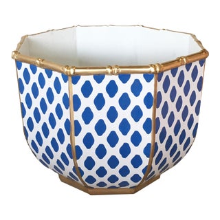 Bamboio Bowl in Navy Parsi, Small For Sale