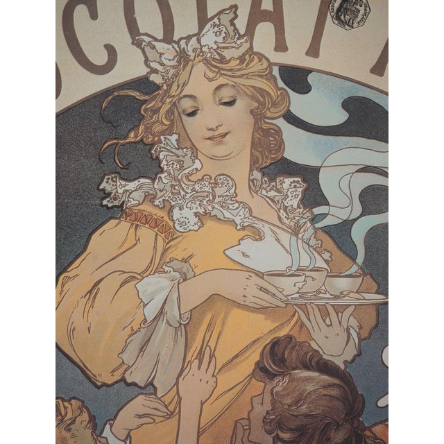 Modern Chocolat Idéal Poster after Alfons Mucha For Sale - Image 3 of 10