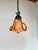 Vintage Murano Amber Glass Pendant, Italian Art Glass Hanging Light With Warm Diffused Glow For Sale - Image 10 of 15