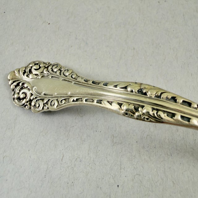 Metal 1900s Alvin Sterling Silver Florentine Pattern Small Sauce or Gravy Ladle For Sale - Image 7 of 11