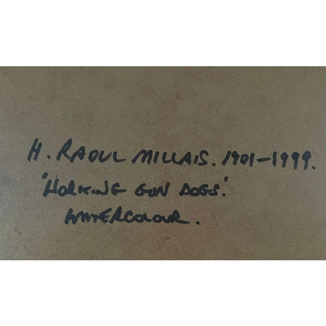 Raoul Millais, Working Dogs, 1960s, Watercolor For Sale - Image 6 of 7