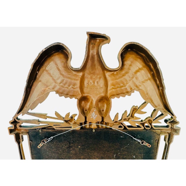 Rare Grand Scale 43" Mid-Century American Federal Eagle Mirror by Burwood For Sale - Image 11 of 18