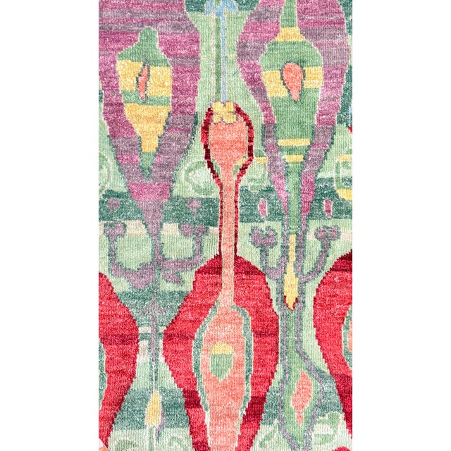 Vintage Art Deco Style Handwoven Wool Rug, Armenia, 1960s For Sale - Image 3 of 14