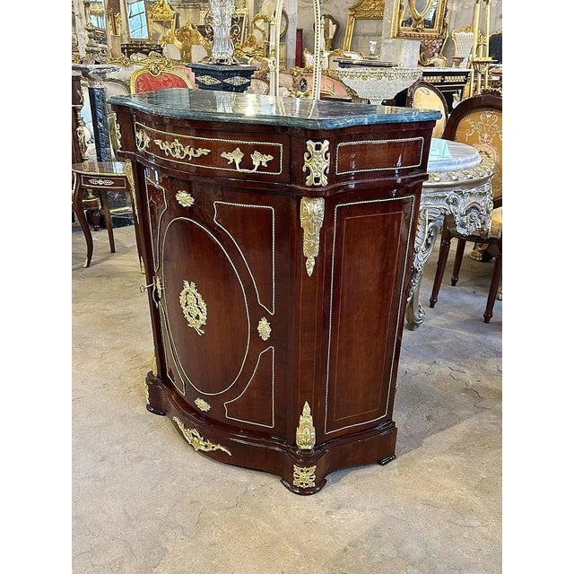 French 1980s French Louis XV Style Marble Cabinet For Sale - Image 3 of 5