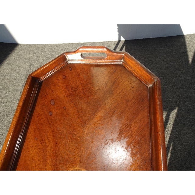 Wood Vintage French Provincial Drexel Heritage Coffee Table W Center Decorative Onlay For Sale - Image 7 of 11