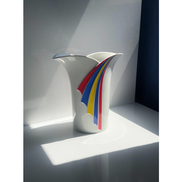 1980s Vintage Porcelain Vase by Rosenthal Thomas, 1980s For Sale - Image 5 of 6