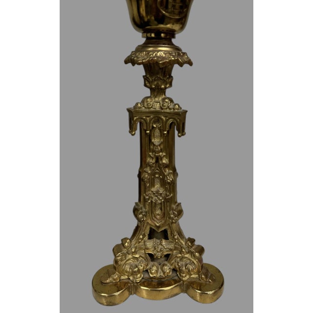 Metal Antique Cornelius & Co. Astral Lamp With Etched Glass Shade For Sale - Image 7 of 11