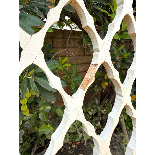 Mid-Century Architectural Lattice Room Divider Panel For Sale In Los Angeles - Image 6 of 8