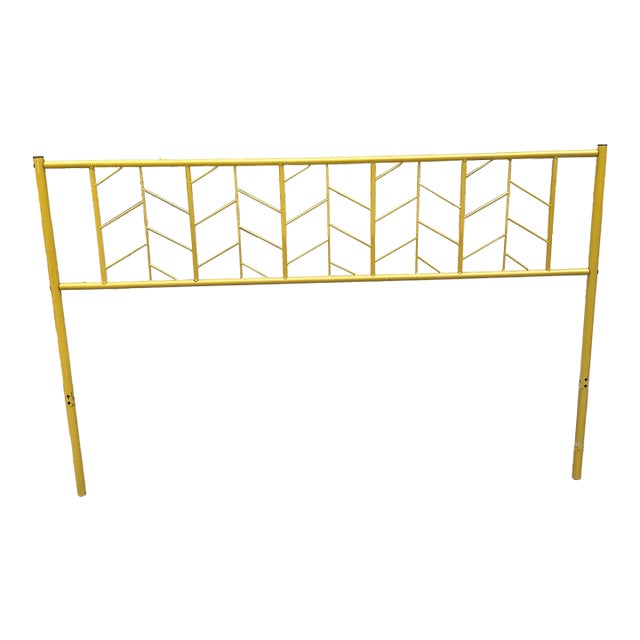 Gold Metal Queen Size Headboard For Sale