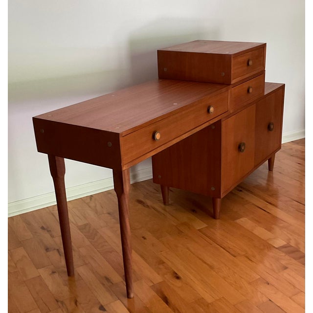 Vintage Mengel Permanized Furniture Modular Four Piece Desk MidCentury