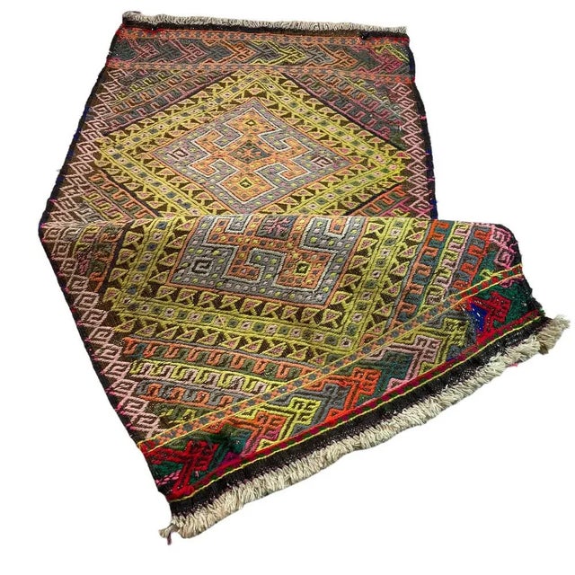 Vintage Turkish Kilim Rug, 97 X 58 Cm Pretty, little Turkish Kilim, made in the 1960s, this is a lovely central Turkish...