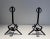 Mid-Century Modern Modernist Cast Iron and Wrought Iron Andirons - A Pair For Sale - Image 3 of 12