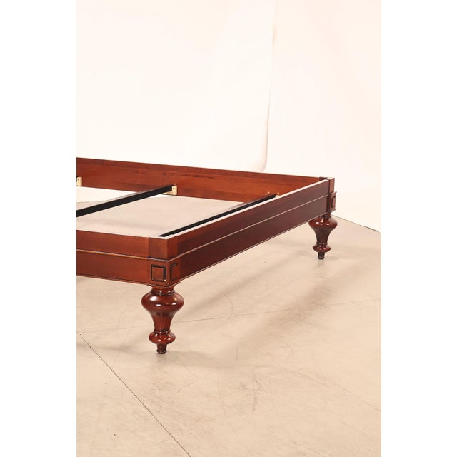 Early 21st Century Grange Louis Philippe Style Cherry King Sleigh Bed For Sale - Image 5 of 18